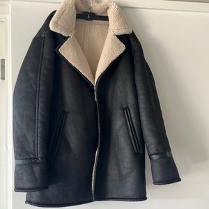 Zara faux fur jacket XL  - new without tags